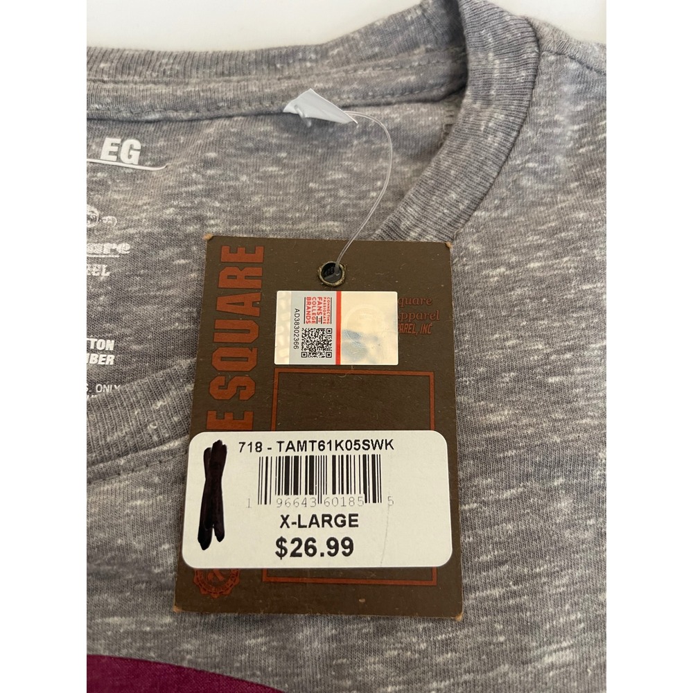 Three Square Texas A&M Aggies Womens XL Cropped T-Shirt Heather Grey - Picture 4 of 7